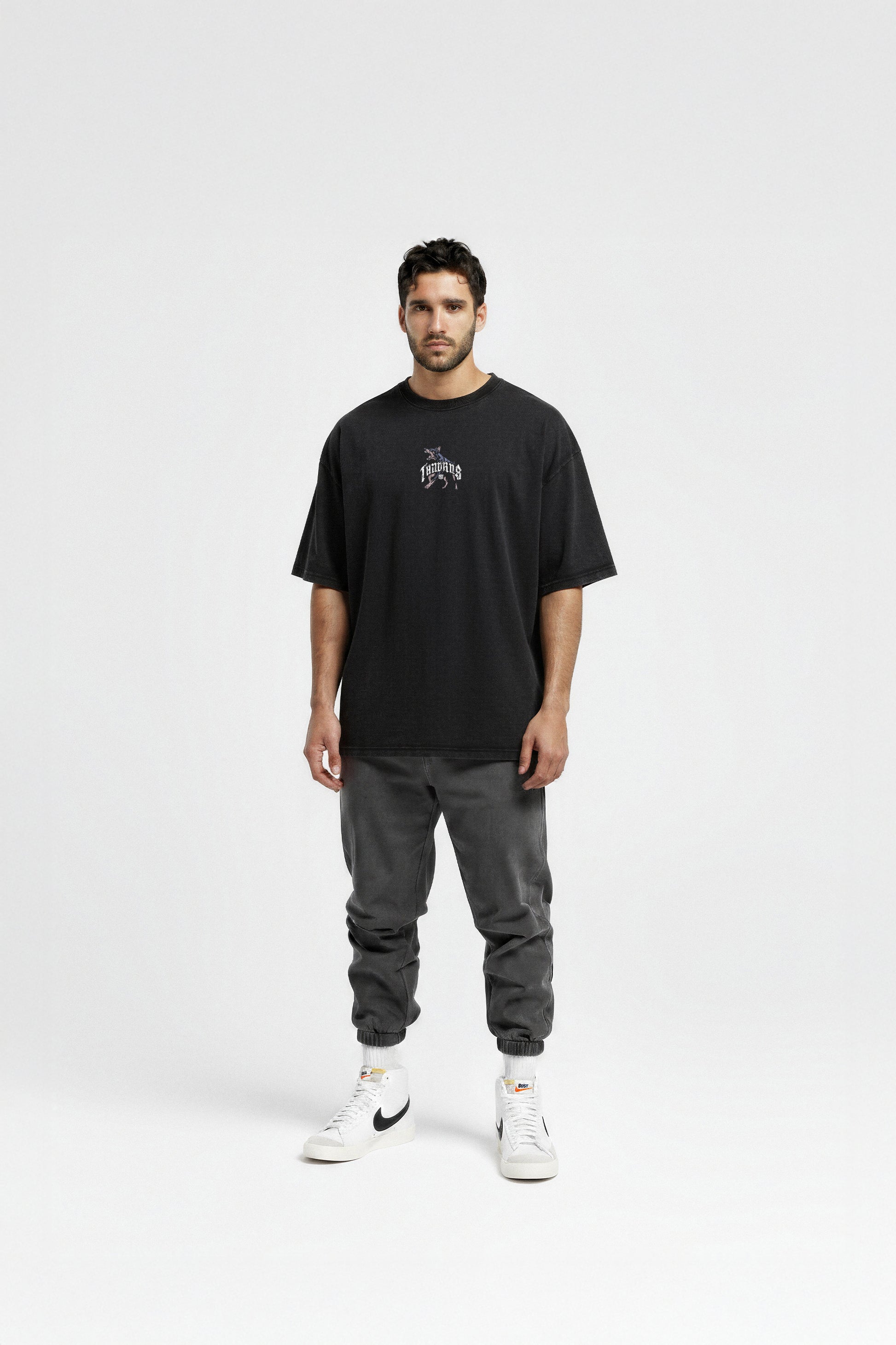 Noise Division Oversize T-shirt - Washed Black