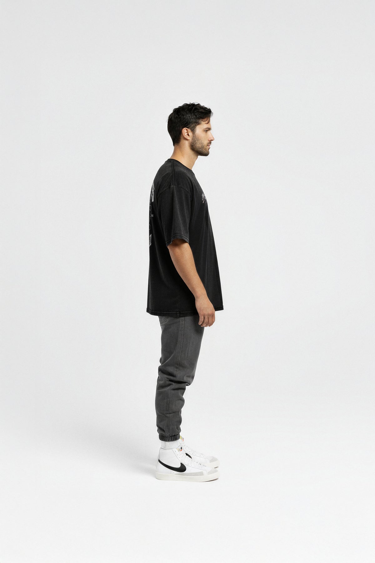 Noise Division Oversize T-shirt - Washed Black — View 5
