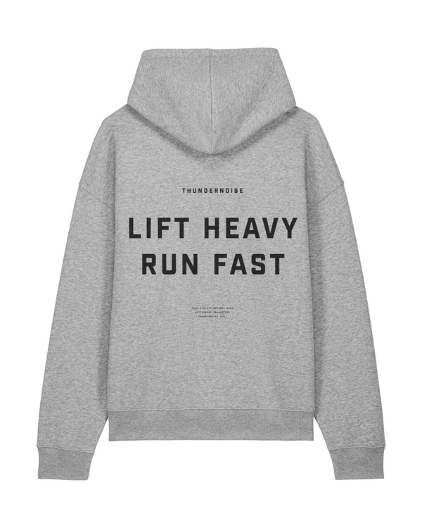 Lift Heavy Run Fast - Hoodie - Heather Grey