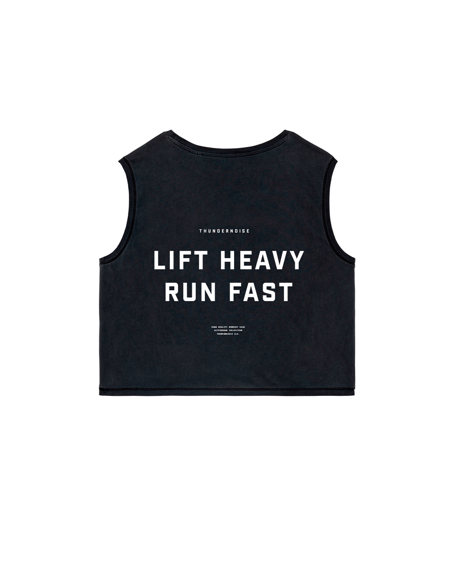 Lift Heavy Run Fast - Cropped Tank Top