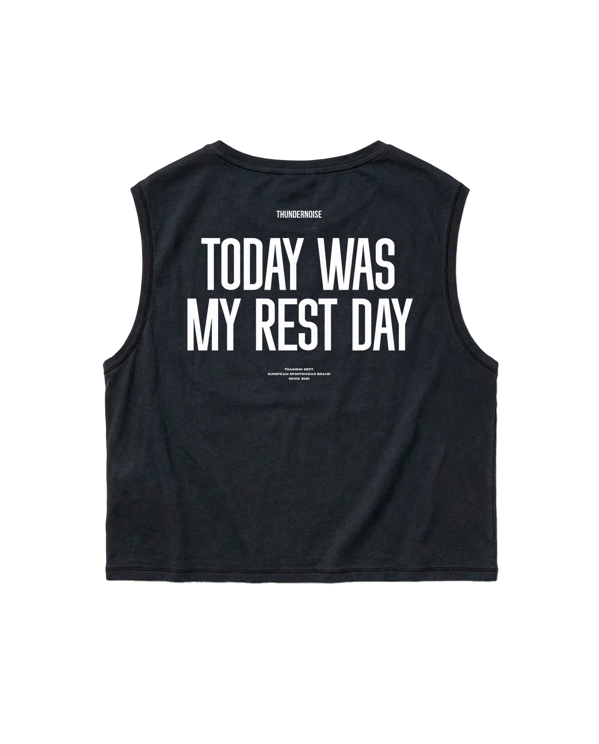 Today Was My Rest Day - Cropped Tank Top - Black