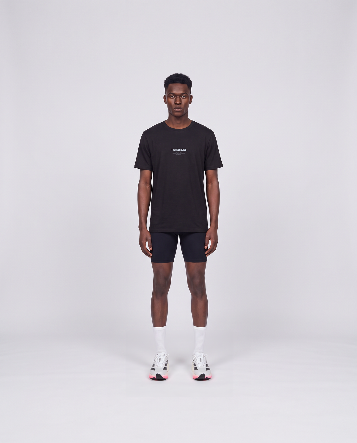 Training Dept. triblend t-shirt in black on model — front view — View 2
