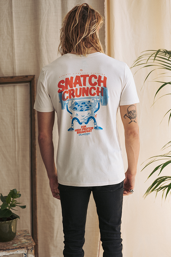 Snatch Crunch T-shirt -  Vintage White