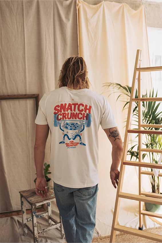 Snatch Crunch T-shirt -  Vintage White