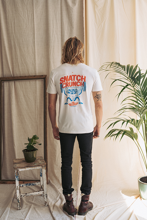 Snatch Crunch T-shirt -  Vintage White