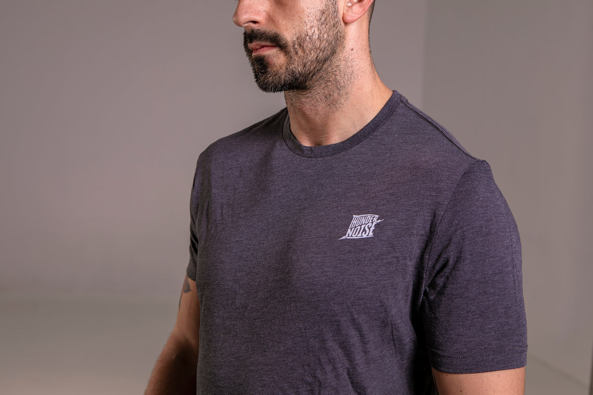 Thundernoise Logo - Triblend T-Shirt - Wine — View 5
