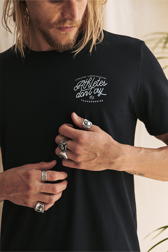 Athletes Don't Cry - T-Shirt - Black