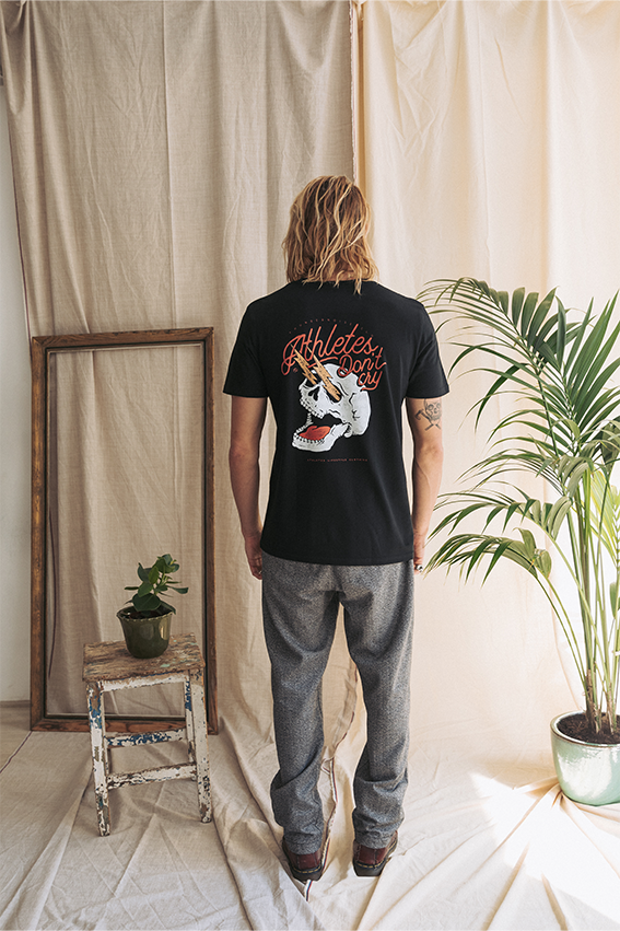 Athletes Don't Cry - T-Shirt - Black — View 3
