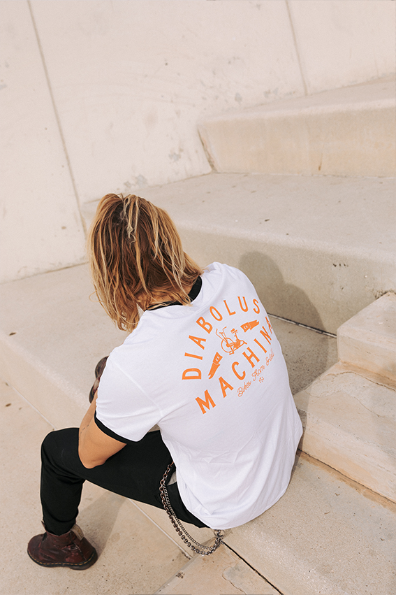 Diabolus ex Machina - Ringer T-Shirt - White — View 1
