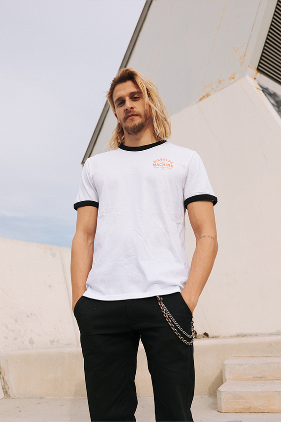 Diabolus ex Machina - Ringer T-Shirt - White — View 4
