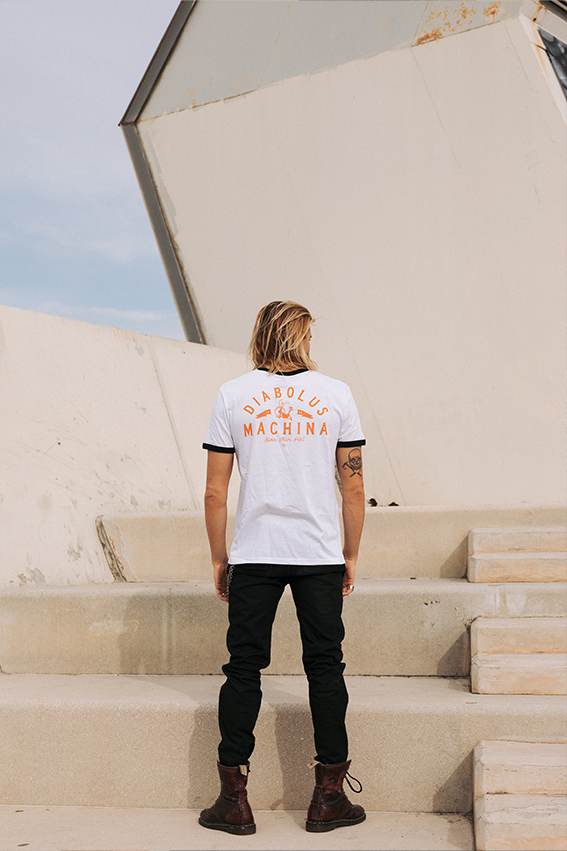 Diabolus ex Machina - Ringer T-Shirt - White — View 6
