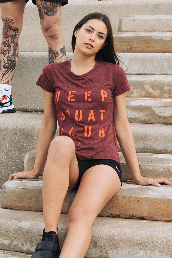 Deep Squat Club Triblend T-shirt - Wine - Women