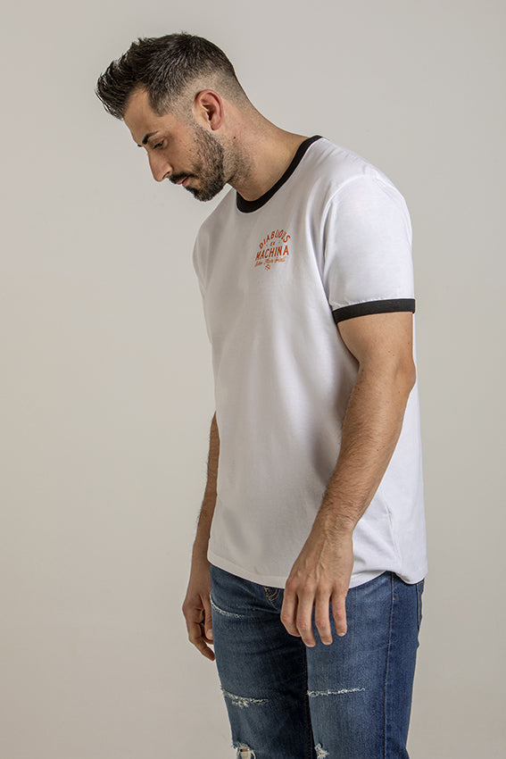 Diabolus ex Machina - Ringer T-Shirt - White — View 7

