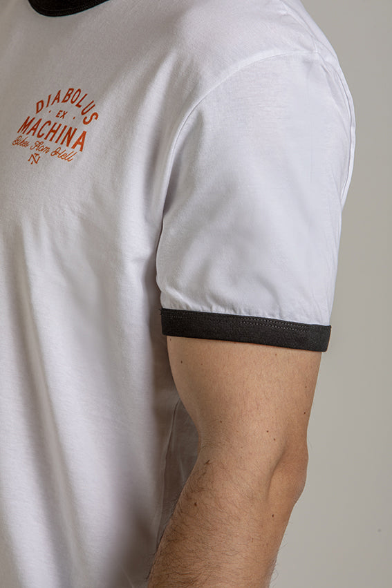 Diabolus ex Machina - Ringer T-Shirt - White — View 9
