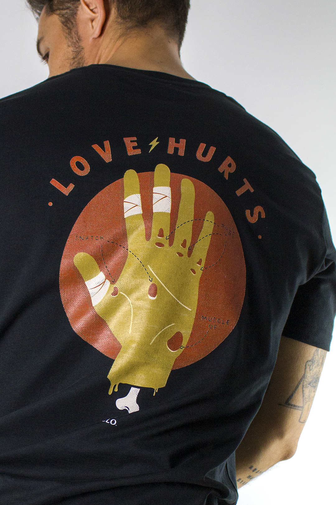 Love Hurts - T-Shirt - Black — View 3
