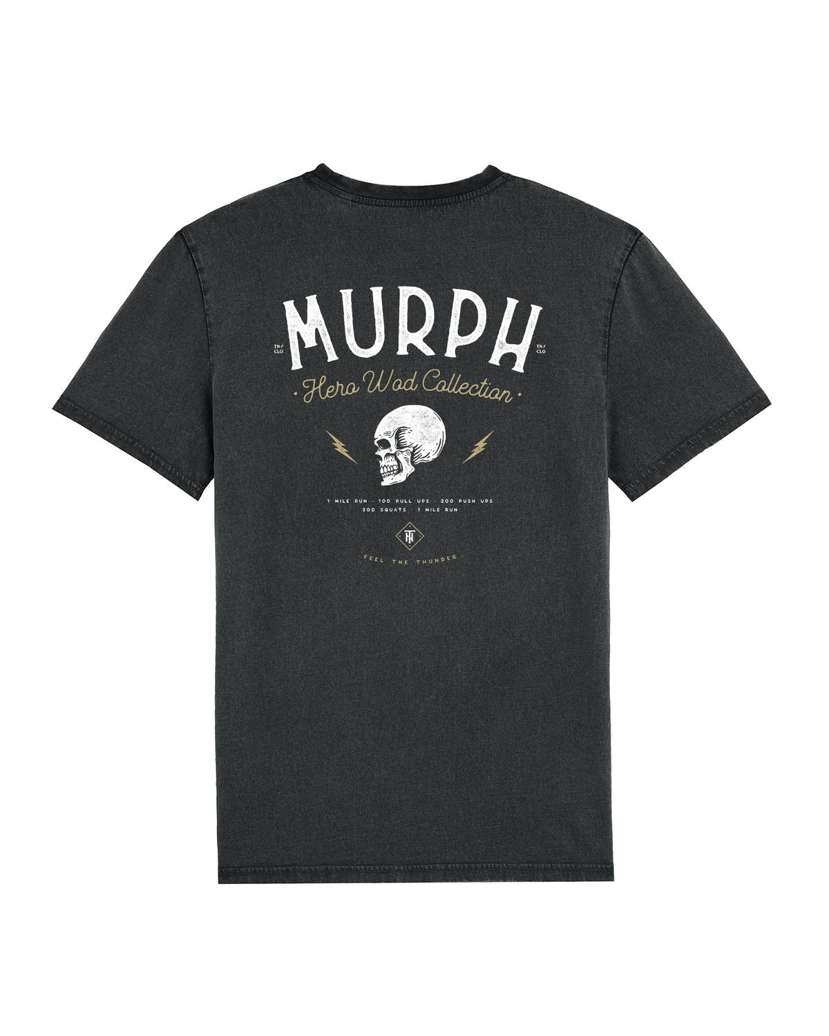 Murph Hero WOD - T-Shirt - Washed Black — View 1
