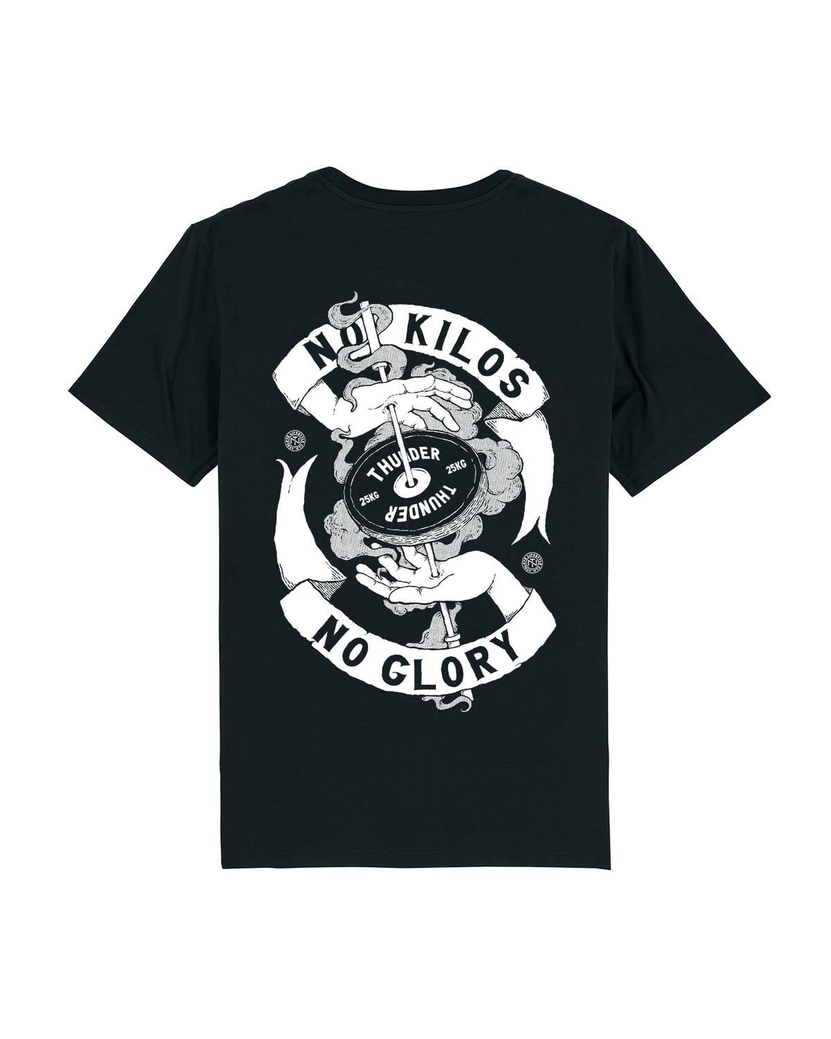No Kilos No Glory - T-Shirt - Black — View 5
