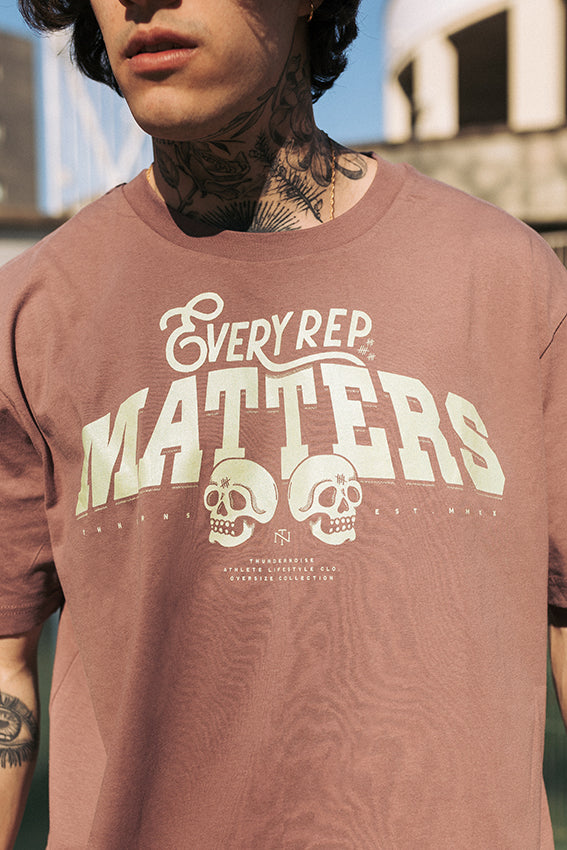 Every Rep Matters Oversize T-shirt - Mauve