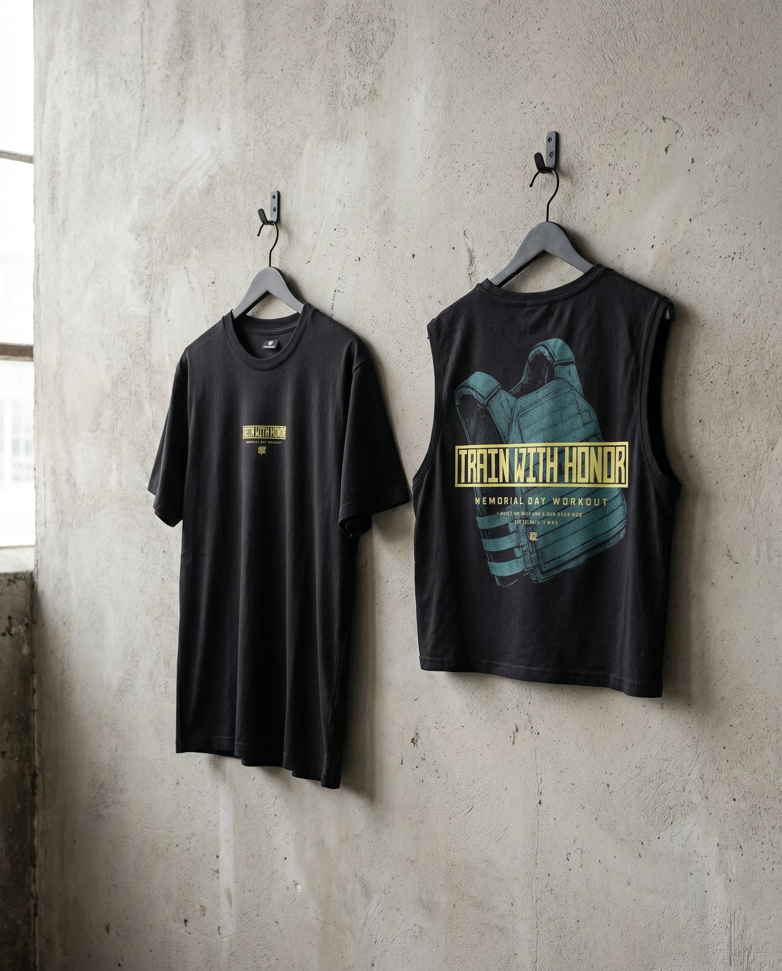 Murph Day '26 Edition — tee and tank hanging